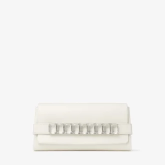 Pochette Kya in pelle nappa color latte