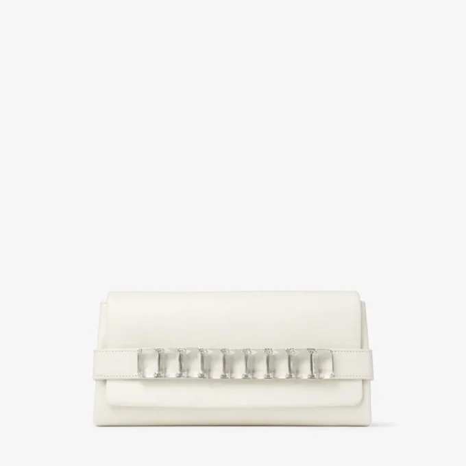 Pochette Kya in pelle nappa color latte Pochette Kya in pelle nappa color latte