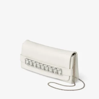 Pochette Kya in pelle nappa color latte