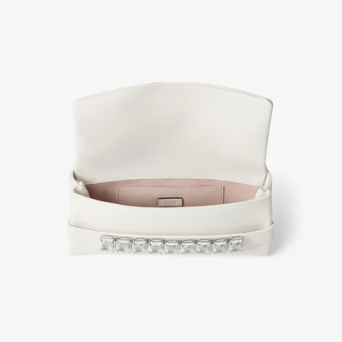 Pochette Kya in pelle nappa color latte Pochette Kya in pelle nappa color latte