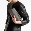 Pochette Sweetie in acrilico effetto marmo grigio misto Pochette Sweetie in acrilico effetto marmo grigio misto
