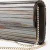 Pochette Sweetie in acrilico effetto marmo grigio misto Pochette Sweetie in acrilico effetto marmo grigio misto