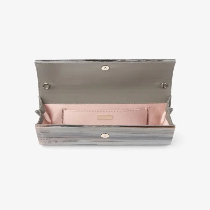 Pochette Sweetie in acrilico effetto marmo grigio misto Pochette Sweetie in acrilico effetto marmo grigio misto