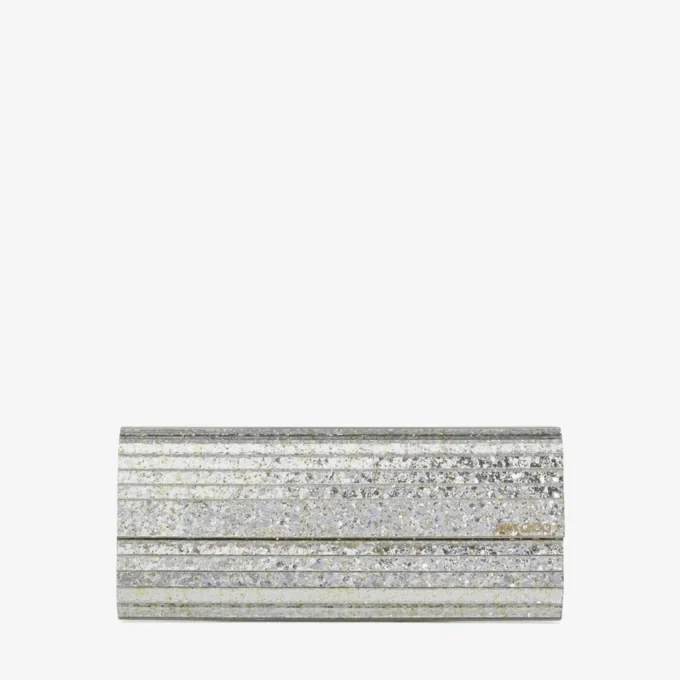 Pochette Sweetie in acrilico glitterato grossolano color champagne Pochette Sweetie in acrilico glitterato grossolano color champagne