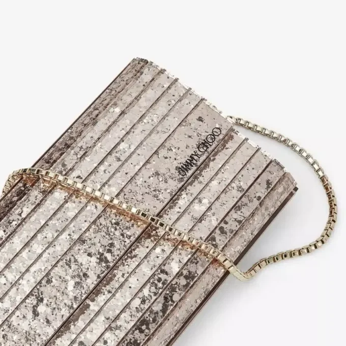 Pochette Sweetie in acrilico glitterato rosa ballet shadow Pochette Sweetie in acrilico glitterato rosa ballet shadow