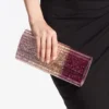 Pochette Sweetie in plexiglass acrilico con glitter sfumati color cipria