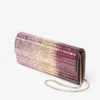 Pochette Sweetie in plexiglass acrilico con glitter sfumati color cipria
