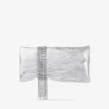 Pochette Zandra in pelle metallizzata vintage argento Pochette Zandra in pelle metallizzata vintage argento