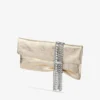Pochette Zandra in pelle metallizzata vintage platino Pochette Zandra in pelle metallizzata vintage platino