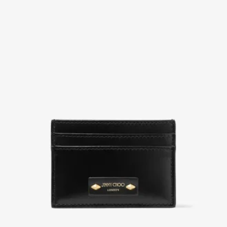 Portacarte in pelle nera Umika
