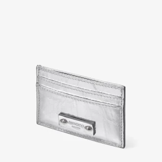 Portacarte Umika in pelle metallizzata vintage argento