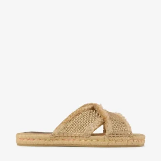 Sandali Aciel Sandal Flat in tessuto intrecciato dorato