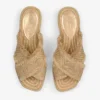 Sandali Aciel Sandal Flat in tessuto intrecciato dorato
