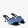 Sandali Alexia 70 in denim a trama incrociata