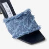 Sandali Alexia 70 in denim a trama incrociata