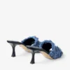 Sandali Alexia 70 in denim a trama incrociata