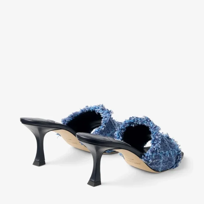 Sandali Alexia 70 in denim a trama incrociata