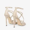 Sandali Azia 110 in pelle metallizzata dorata