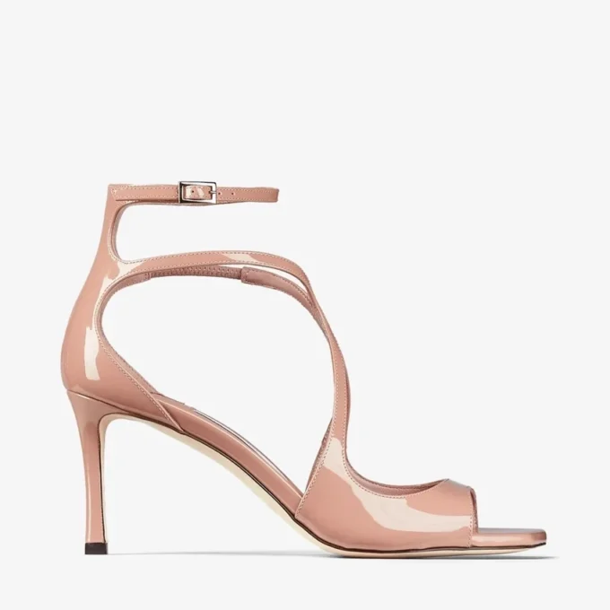Sandali Azia 75 in vernice rosa balletto