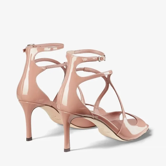 Sandali Azia 75 in vernice rosa balletto