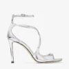 Sandali Azia 95 in pelle metallizzata argento