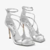 Sandali Azia 95 in pelle metallizzata argento