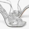 Sandali Azia 95 in pelle metallizzata argento