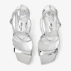 Sandali Azia 95 in pelle metallizzata argento