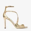 Sandali Azia 95 in pelle metallizzata dorata