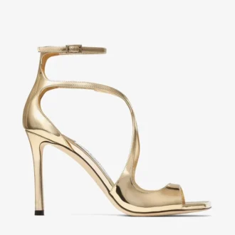 Sandali Azia 95 in pelle metallizzata dorata