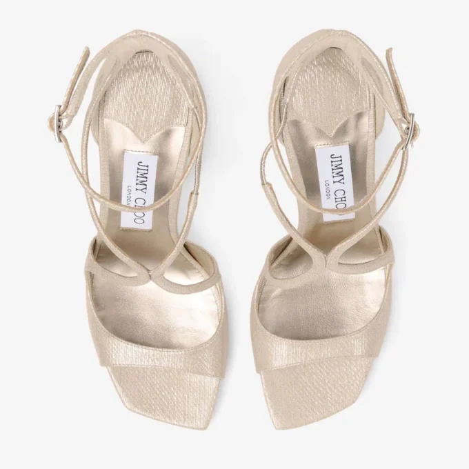 Sandali Azia 95 in pelle metallizzata dorata