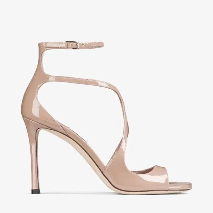 Sandali Azia 95 in vernice rosa balletto