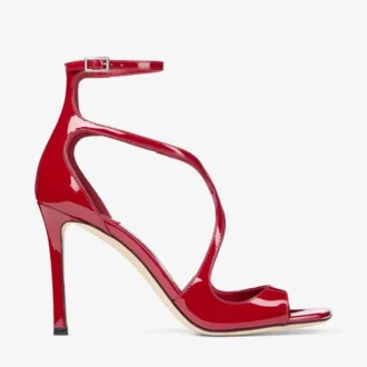 Sandali Azia 95 in vernice rosso rubino