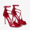 Sandali Azia 95 in vernice rosso rubino