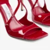 Sandali Azia 95 in vernice rosso rubino