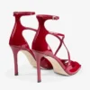 Sandali Azia 95 in vernice rosso rubino