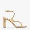 Sandali Azie 85 in pelle nappa metallizzata dorata