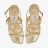 Sandali Azie 85 in pelle nappa metallizzata dorata