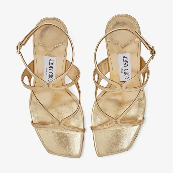 Sandali Azie 85 in pelle nappa metallizzata dorata