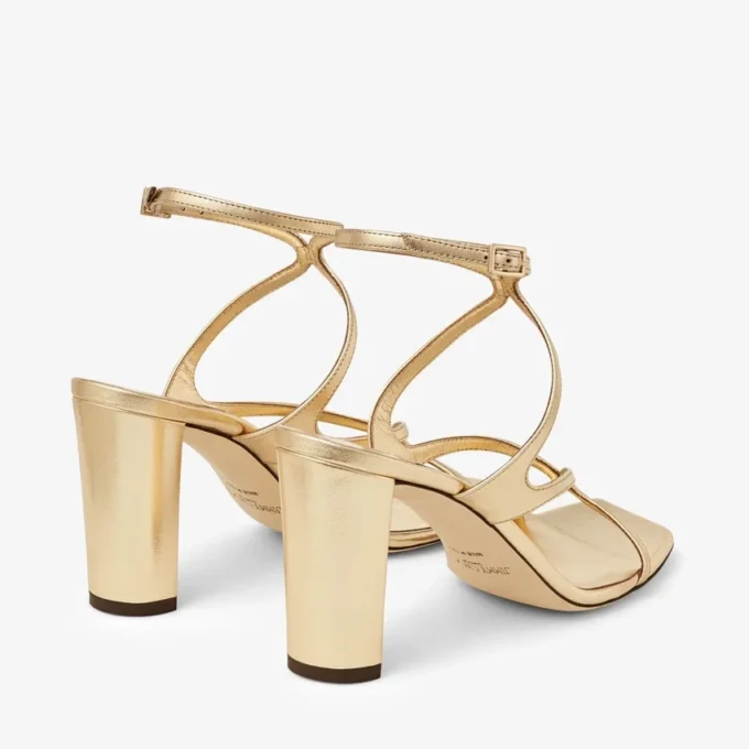 Sandali Azie 85 in pelle nappa metallizzata dorata