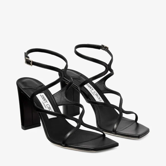 Sandali Azie 85 in pelle nappa nera