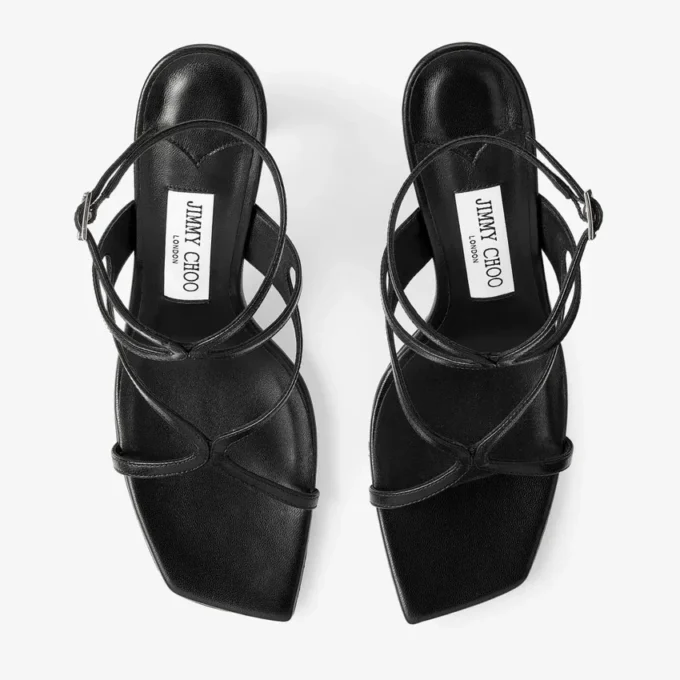 Sandali Azie 85 in pelle nappa nera