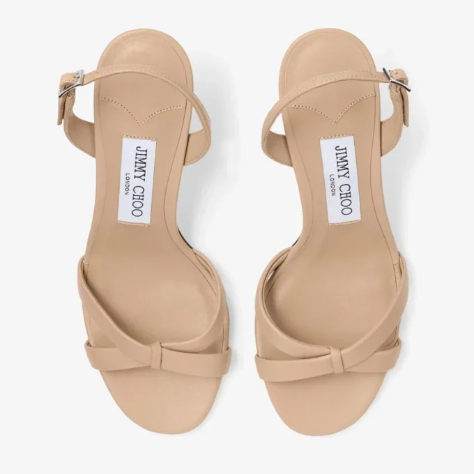 Sandali con cinturino posteriore in pelle nappa Elsy 70 Chai