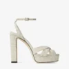 Sandali con plateau Kove 120 in raffia fine naturale Sandali con plateau Kove 120 in raffia fine naturale