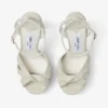 Sandali con plateau Kove 120 in raffia fine naturale Sandali con plateau Kove 120 in raffia fine naturale