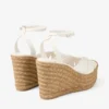 Sandali con zeppa Korra 100 in nappa color latte