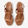 Sandali con zeppa Theia 60 in rafia multicolore a zig-zag