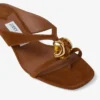 Sandali Emeri Stone 35 in pelle scamosciata color cuoio con dettagli in pietra Sandali Emeri Stone 35 in pelle scamosciata color cuoio con dettagli in pietra