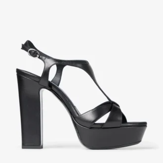 Sandali in pelle nera Kesia 120