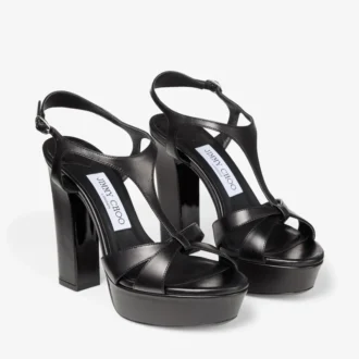Sandali in pelle nera Kesia 120